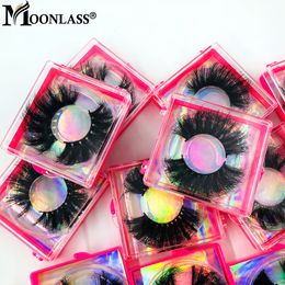 Pestañas postizas 5d 8d 2225 mm 100 Made de visón desordenado hecho a mano Suministros Vendor Fluffy Natural Manga Cajas Makeup 230816