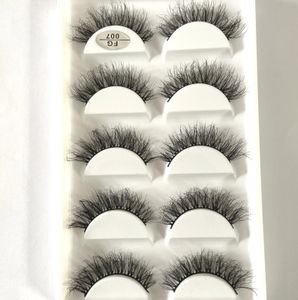 Faux cils 5 paires 3D Faux vison cils naturels longs moelleux doux yeux maquillage réutilisable court pour la beauté 231017