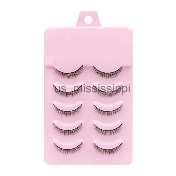 Faux cils 5 paires de faux cils Nicelooking Cross court naturel faux yeux cils fibres artificielles Extensions de cils maquillage x0830