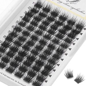 Faux cils 72 grappes Extension de cils individuels maquillage Volume moelleux Faux vison cils dramatique Faux épais vaporeux