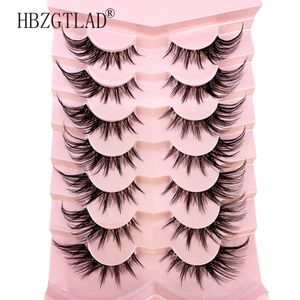 Faux cils 7 paires de cils manga 3D bande claire aspect naturel vaporeux vison moelleux oeil de chat Pack faux 230821