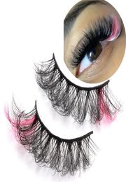 Fanezas de pestañas 7Pairs Women Beauty Lathes Extensión de la extensión del ojo Natural Fluffy 3d Mink Colorido Dramático 6276833