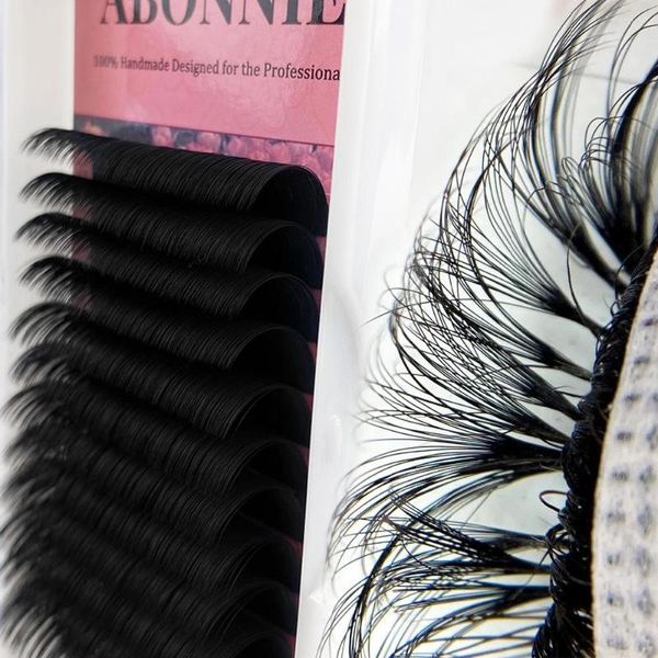 Faux Cils ABONNIE Easy Fan Lashes Extension DIY 2d / 3d / 4d / 10d Cachemire Mat Vison Floraison Cils Super Long Maquillage Lash