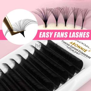 Valse wimpers Abonnie Less Glue Auto Fanning Lashes Extensions Easy Fan Eyelash Mega Volume Wimpers Extensions Fluffy Cilios Fans x0802