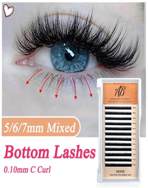 Faux cils Abonnie Lashes Lashes 5 mm 6 mm 7 mm Extension des cils fournit des cils individus en soie de cils de cils Lashsfalse5489676