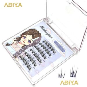 Valse wimpers Adiya Diy Cluster Wimpers Extensies Schip Gesegmenteerde Natuurlijke C Krul Individuele Nertsen Make-up Tool Thuis Drop Delivery Dh9Bo