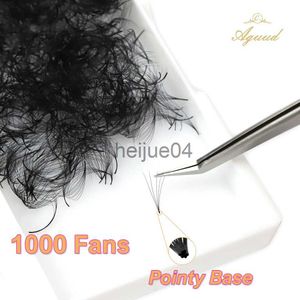 Valse wimpers AGUUD 1000 Fans Scherpe Steel Premade Fans Losse Fans Lash Medium Steel Slank Dun Puntige Basis Promade Volume Fans Wimperextensions x0802