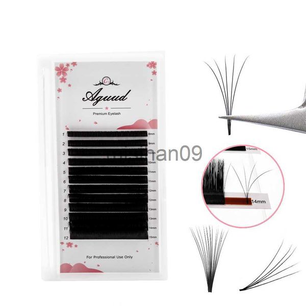 Faux cils AGUUD C CC D DD Curl Ventilateurs à volume rapide Cils Extensions de cils autoventilés Blooming Eyelashes 0,03 0,05 0,07 mm Easy Fan Lashes J230717