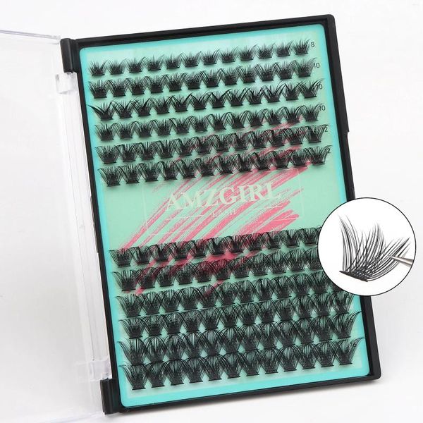 Pestañas postizas ailalalshl 12 líneas Dly Eyelash Extension Clúster segmentado Easy Makeup Big Eye Secret Super Natural Lath Glitter Premo