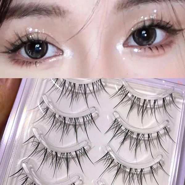 Faux-cils naturels transparents à bande fine, outil de Simulation de beauté, japonais mince K9D3