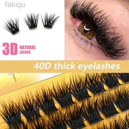 Faux cils Anlinnet 1 Box / 36 Bundles 40D Fake Eyelshes Filk Personal Eyelles naturels épais épais cils épais de cils extension D240508