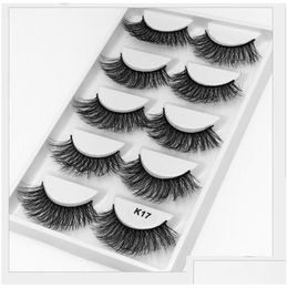 Faux cils vison artificiel 3D cils synthétiques naturels longs 1 cm 1,5 cm bande FL K17 livraison directe santé beauté maquillage yeux Dh1BT