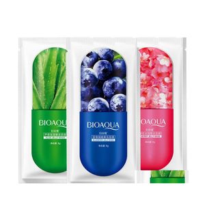 Valse wimpers bioaqua jelly masker gezicht zorg alo￫ vera /bosbes /kersen bloesem drie typen optionele hydraterende slaap gezicht gezicht 1 stks dh5bc