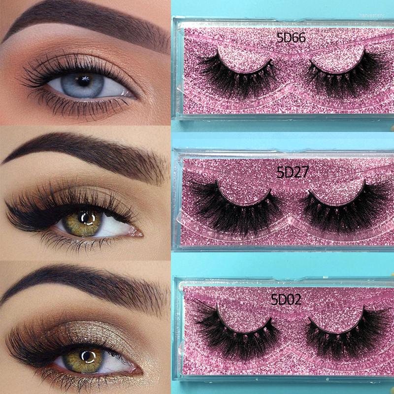 Falsche Wimpern Buzzme Natural 5D Real Mink Lashes Makeup Volume Wiederverwendbare handgemachte Fluffy Fake