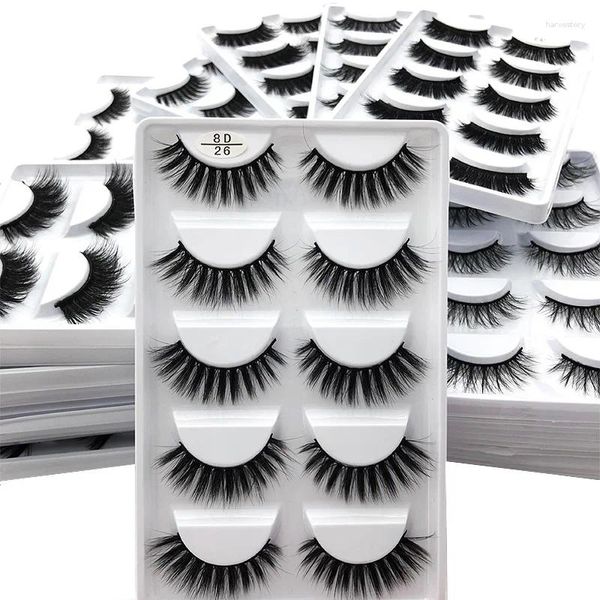 Faux cils Buzzme vente en gros 5/10/50pcs Faux vison Volume naturel doux cils Extension maquillage