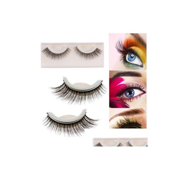 Faux Cils Charmant Cils 3D Faux Cils Auto-Adhésif Maquillage Élégant Faux Cils Longue Extension Naturelle Livraison Directe Hea Dh2Js