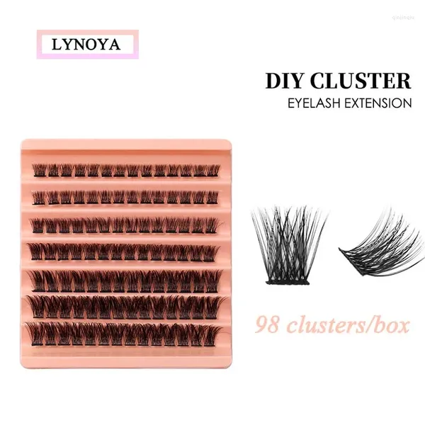 Faux Cils Cluster Cils 98 pcs Tige Large Individuel C/D Curl 8-16mm Longueur DIY Extension De Cils NaturalMega Styles