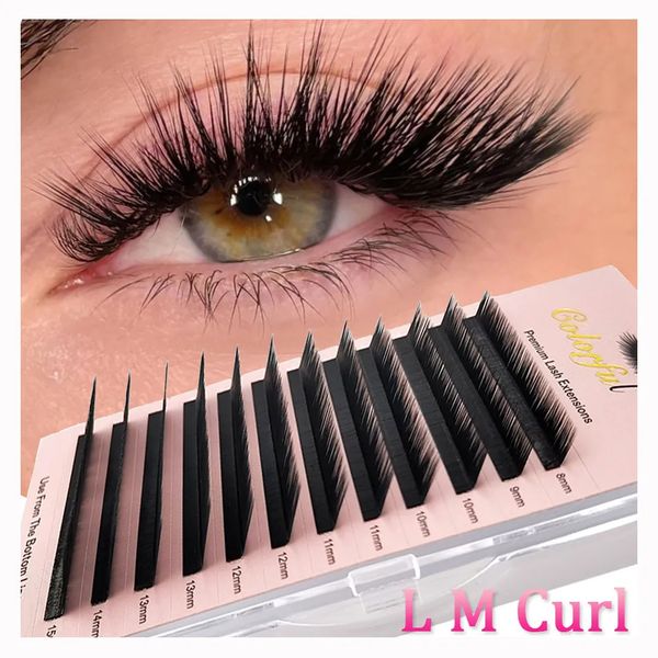 Pestañas postizas coloridas B C CC D DD L M extensión de pestañas rizadas 20 mm de largo mate negro falso visón pestañas individuales injerto maquillaje en forma 230927