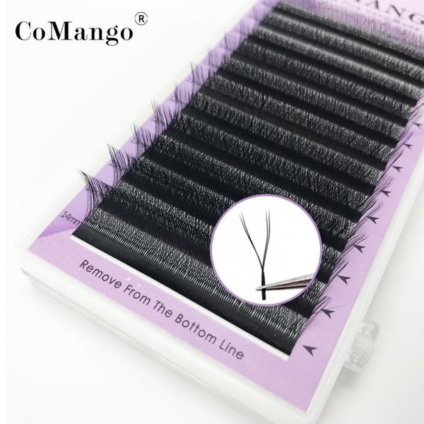 Fanezas de pestañas comango Black Yy Lashes Soft 0.07 y Extensión Natural Supplies Synthetic Mink Eye1