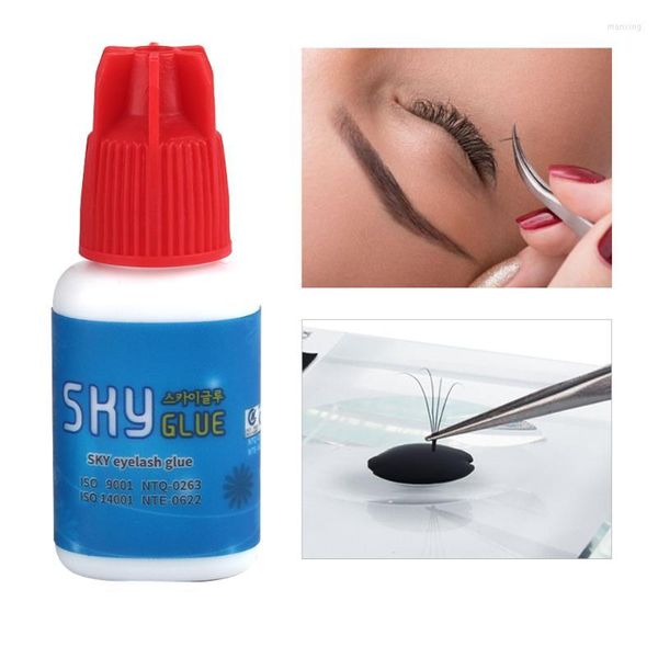 Pestañas postizas COME Sky Glue S Plus Tipo Tapa roja Extensiones de pestañas originales de Corea 5 ml Tienda de belleza Herramientas de maquillaje con bolsa sellada al por mayor