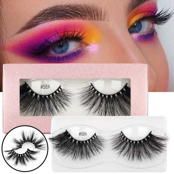 Faux Cils Dense Doux Paire De Cheveux De Vison Maquillage Européen Et Américain 3D Gros Volume En Trois Dimensions