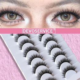 False wimpers DeVoservice 8 Paren 3D Mix Faux Mink Lashes Groothandel Make -up wimperverlenging Natuurlijk dramatisch volume