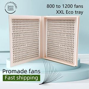 Faux Cils Eastern Beauty Lashes 1200 Fans XXL Mega Plateau Mat Ultra Foncé Volume Préfabriqué Fan Base Pointue Promade Fans Extensions de Cils 231018