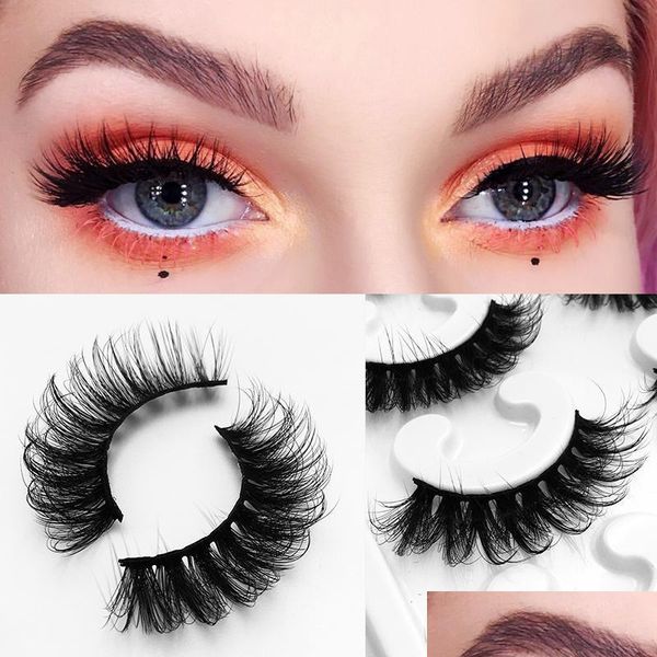 Faux Cils Cils Lash 8D Lashes Naturellement Curl Cheveux De Vison Épais 10 Paires Ensemble Boîte De Couleur Rose Emballage Super Qualité Drop Deliv Dh25L