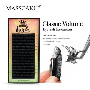 False wimpers Fabriek Prijs MassCaku Hoogwaardige Mat Black Korea PBT Eyelash Super Soft Natural Lashes Extensions Supplies for Beauty