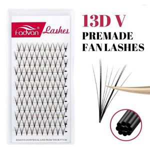 False wimpers Fadvan 13D Weerspy Premade Fan Lashes Sharp Smal STEM Spikes Eyelash Premium Soft Individual Russia Volume Extension