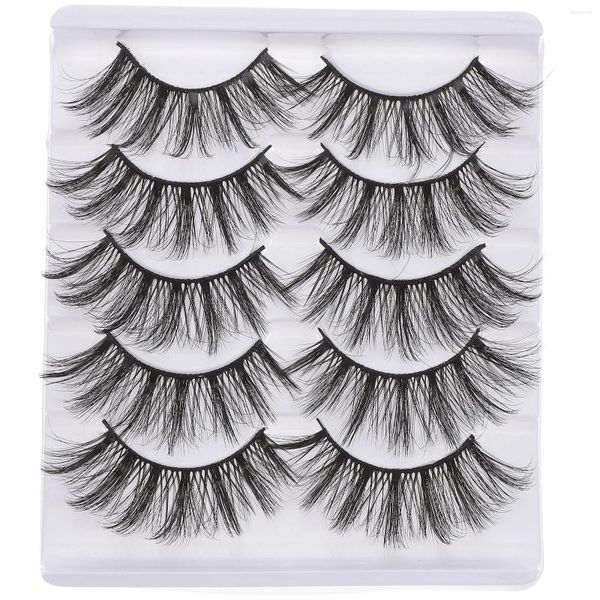 Faux cils faux Extensions autocollants artificiels faits à la main fibres naturelles pour femmes