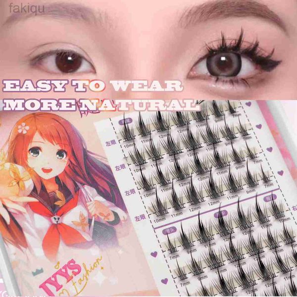 Faux cils faux cils en cluster de cils personnels bandes dessinées du moelleuse et du kit de produits de maquillage et de maquillage d'anime naturel et naturel naturel D240508