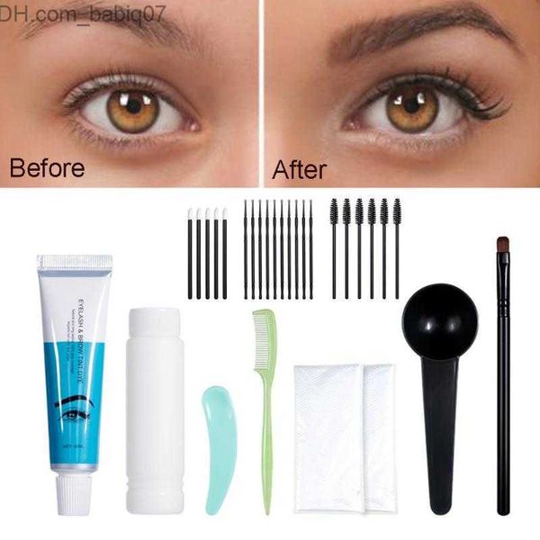 Pestañas postizas Pestañas postizas Negro / Castaño / Marrón Cejas Tinte Kit Tinte Barba Bigote Pasta para el cabello Maquillaje natural Belleza Set Z230720