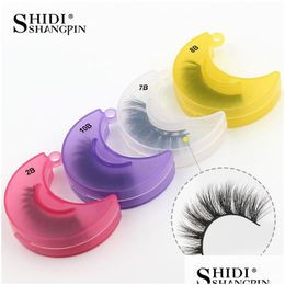 Pestañas postizas Faux Cils Moon Lash Case Pestañas 3D Estuches gruesos Empaquetado creativo Maquillaje natural portátil Cosméticos Mink Drop Deliv Dhzmx