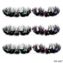 Valse wimpers faux nertsen 25 mm vlinder met verpakkingsdozen charmante lash glanzende sterrenbloemwimpers