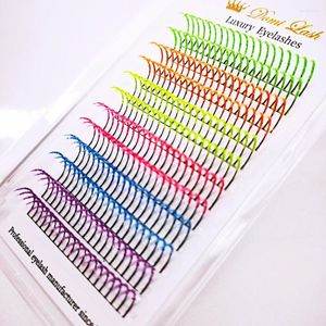 Faux cils extensions de cils paillettes de fluorescence mélange la couleur de la fête classique brillant lasses de la fête de la mode en gros en gros