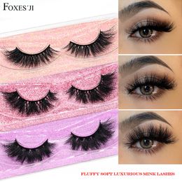 Faux Cils FOXESJI 3D Mink Lashes Fluffy Thick Cross Wispy Natural Eye lashes Soft Lash Extension Supplies Maquillage Set 230627