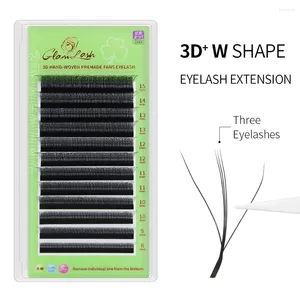 Faux cils glamlash 3d w forme extensions de cils à trois cœurs extensions de volume de prémade style outil de maquillage naturel naturel