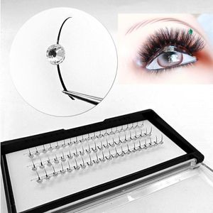 Faux cils paillettes diamant argenté strass brillantes cils individuels pour le maquillage de la fête de beauté extensions