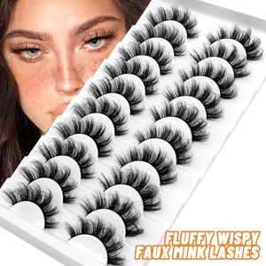 Faux cils GROINNEYA 510 paires 3D Faux vison cils moelleux doux vaporeux naturel longs cils bouclés en gros 231012