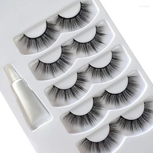 Faux cils kit de fond de maquillage jeune 5 paires 3D Naturel Looking Under Eye Lashes Extension Lash Full Fily Sett