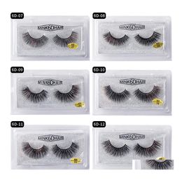 Valse wimpers handaiyan 6d natuurlijke dikke krullende lang oog wimpers wispy make -up schoonheidsuitbreiding tools handgemaakte 3D mink lashe dhs drop dhfxy