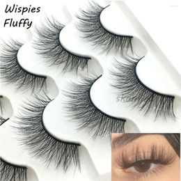 False wimpers Handgemaakte natuurlijke lange donzige meerlagige meerlagige multi-stijlen Criss-Cross 3D Faux Mink Hair Eye Lash Extension