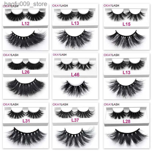 Pestañas postizas Kekelala 25 mm Volumen er Pestañas largas Natural 3D 6D Real Mink False Lash Fluffy Dramatic Cilias Alicate al por mayor Q230908