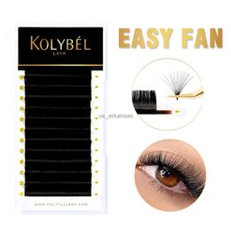 Eyesas de pestañas falsas Kolybel Easy Fanning Lathes Extensión Austomática Volumen de floración FLOM VOLUMEN DE AUTOMA VOLUMEN Soft Natural Faux Faux Mink Eyelashes HKD230817