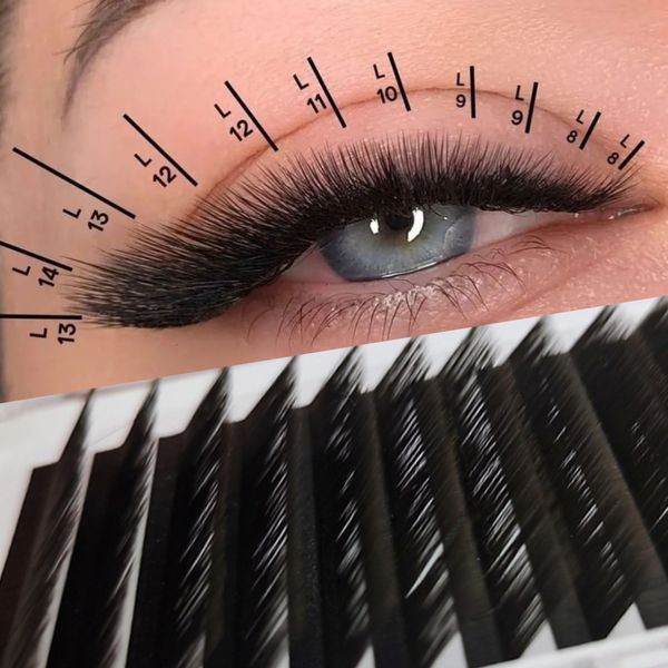 Pestañas postizas L Curl Easy Fan Extensiones de pestañas Moda Profesional Mink Lashes Venta al por mayor M Shape Individual para maquillaje 230530