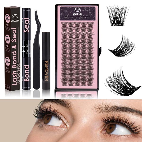 Faux Cils Lash Bond et Seal Glue Mascara Baguette pour Grappes d'Extension de Cils DIY avec Outil de Suppression d'Applicateur Pince à Épiler Maquillage 230718