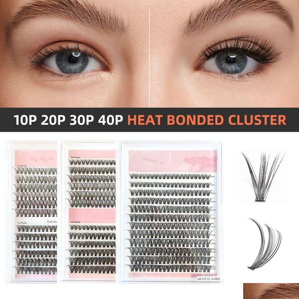 Faux Cils Cils Clusters Cils Individuels En Bk DIY Extension De Cils 30P 40P C D Curl Greffé Cheveux 3D Simation Faux Eyelahes F Dh6Qo