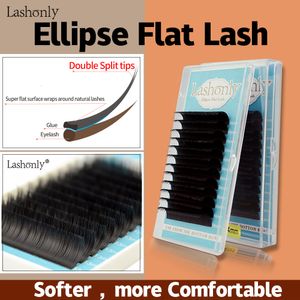 Valse Wimpers Lashonly Zachte Matte Platte Ellips Wimper Extension Groothandel Mink Kasjmier Wimpers Split Tips Faux Lash 230617