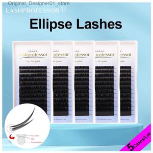 Pestañas postizas Lashprofessor 0,15/0,20 mm Elipse Pestañas planas Seda Pestañas individuales clásicas Suministros de maquillaje Suave Natural Puntas dobles Pestañas Q240117